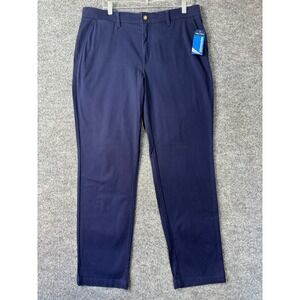 Nautica Clipper Pants Mens‎ 36x32 Navy Blue Nautica Flex Chino Casual Preppy